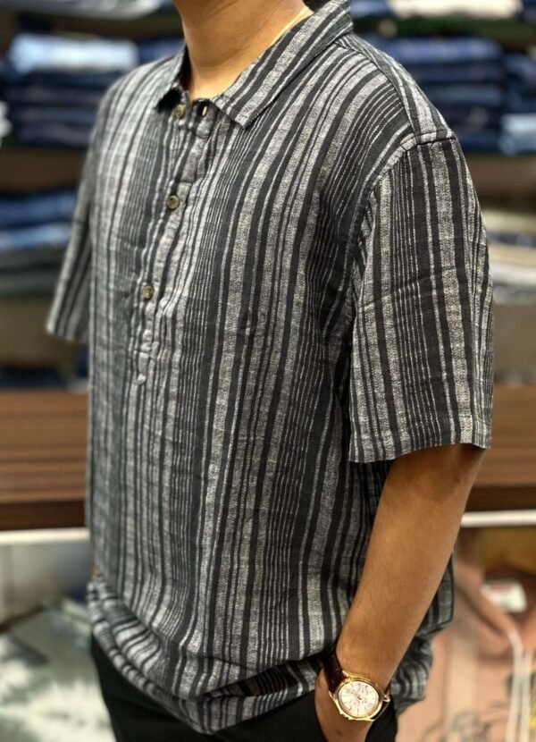 dark grey short sleeve kurta