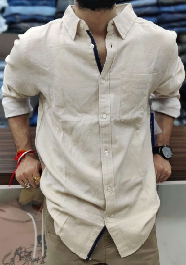 Full Sleeve Beige Shirt