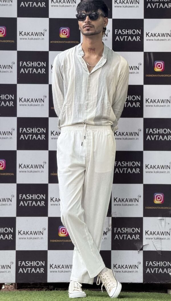 Vista milky white linen pant