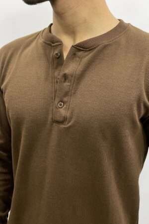 Brown henley t-shirt